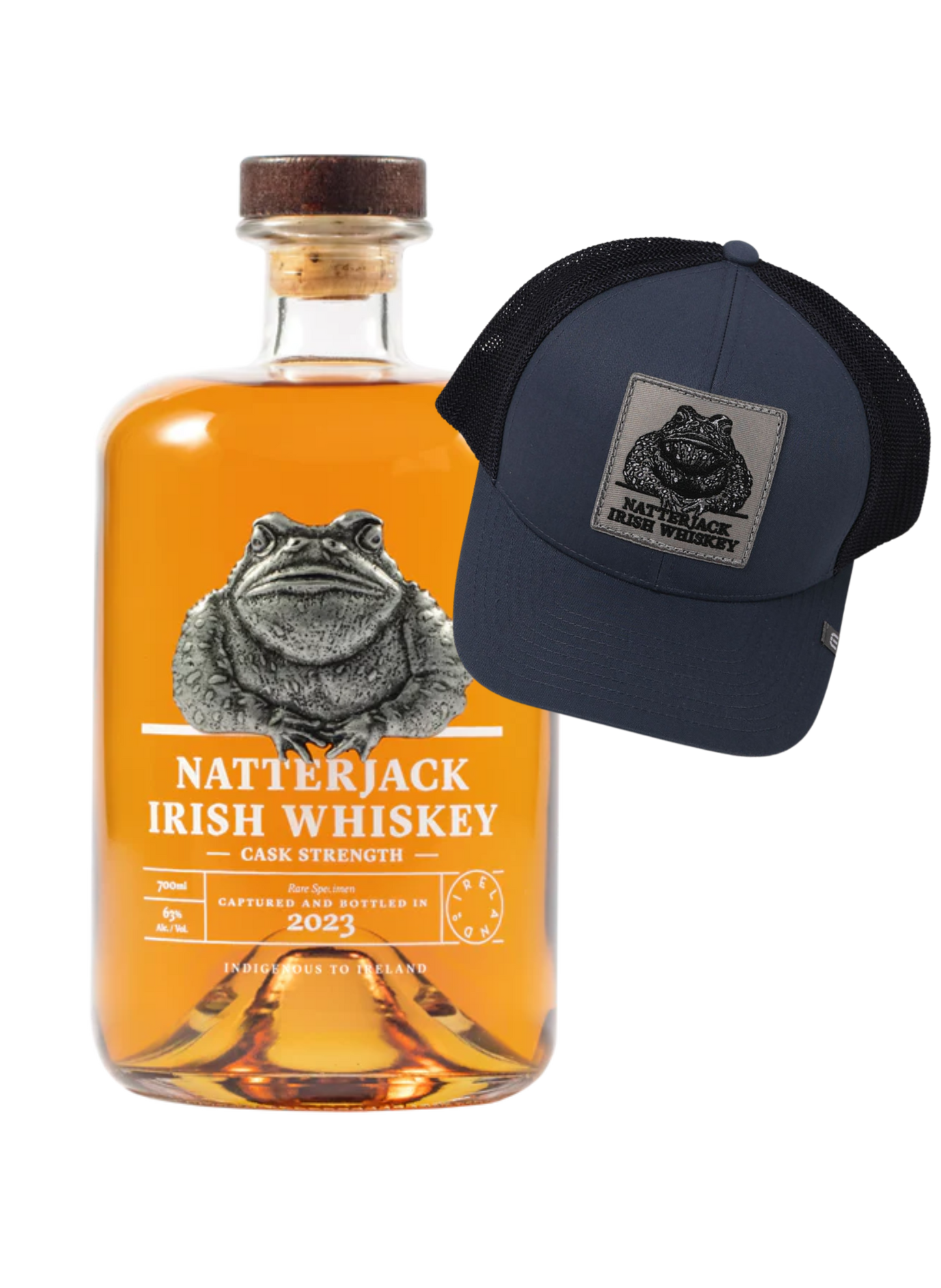 Navy Blue Trucker Hat + Whiskey